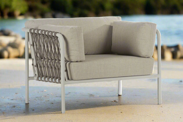 Ezra Outdoor Armchair Ivory